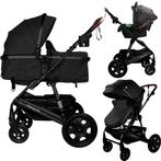 MamaLoes Marly Zwart/Antraciet 3-in-1 Combi Kinderwagen, Verzenden, Nieuw