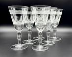Drinkset (6) - Antieke Franse service van glazen in geslepen, Antiek en Kunst, Antiek | Glas en Kristal