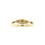 Gouden ring met parel en diamant 14 krt, Nieuw, Ophalen of Verzenden