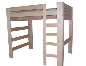 stevige houten 2 PERSOONS HOOGSLAPER 120x190 t/m 180x220cm beschikbaar voor biedingen