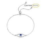 925 zilveren slider armbandje met een evil eye in goud of zi, Sieraden, Tassen en Uiterlijk, Verzenden, Nieuw, Zilver