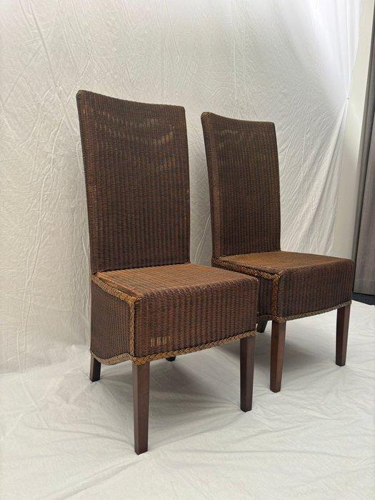 Lloyd Loom - Stoel - Riet/Hout - Twee stoelen, Antiek en Kunst, Curiosa en Brocante