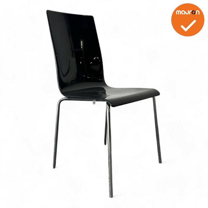 Vergaderstoel Galvano - Zwart - Chroom frame - 4 poot, Zakelijke goederen, Kantoor en Winkelinrichting | Kantoormeubilair en Inrichting