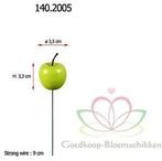 Appel op draad Groen 3,5 cm ca. 25 stuks, Ophalen of Verzenden, Nieuw