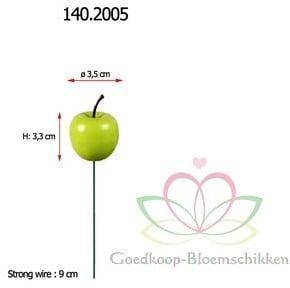 Appel op draad Groen 3,5 cm ca. 25 stuks, Hobby en Vrije tijd, Knutselen, Nieuw, Ophalen of Verzenden