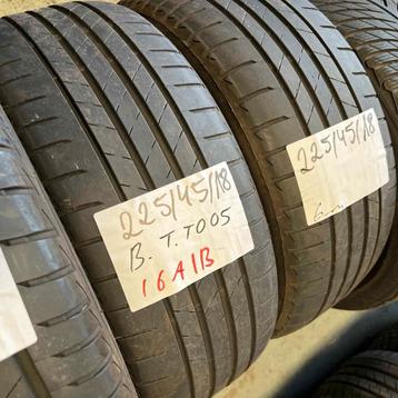 2 x Bridgestone Turanza T005 225-45-18 Zomerbanden 6mm beschikbaar voor biedingen