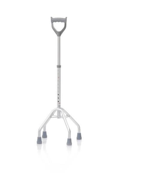 Moretti vierpoot wandelstok met gesloten handgreep, Diversen, Verpleegmiddelen, Nieuw, Verzenden