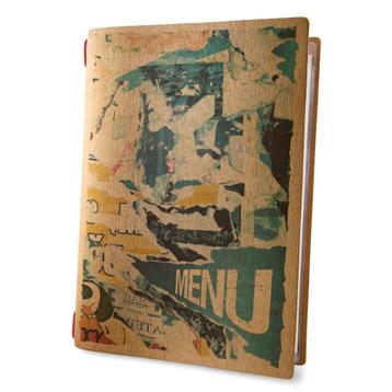 Menumap voor 4 menukaarten (A4)  - type: ECO-Street Art beschikbaar voor biedingen
