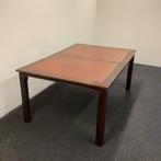 Tweedehands klassieke Engelse tafel met leer inleg, 180x120, Ophalen of Verzenden, Gebruikt, Bureau