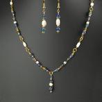 Oud-Romeins Ketting en oorbellen met Romeinse kralen, Sieraden, Tassen en Uiterlijk, Antieke sieraden