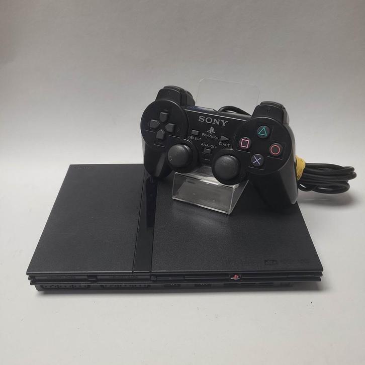 Zwarte Playstation 2 + Originele Controller, Spelcomputers en Games, Spelcomputers | Sony PlayStation 2, Ophalen of Verzenden