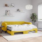 vidaXL Slaapbank onderschuifbed en matrassen 90x200 cm, Huis en Inrichting, 90 cm, Eenpersoons, Verzenden, Nieuw