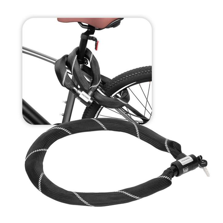 Voltano ART2 Kettingslot - Zwart - 120 CM - ART 2 Slot, Fietsen en Brommers, Fietsaccessoires | Fietssloten, Nieuw, Verzenden