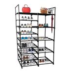 Schoenenrek | Schoenenkast | Opbergkast | 86x31x158 | Zwart, Huis en Inrichting, Kasten | Schoenenkasten, Verzenden, Nieuw