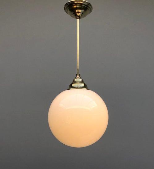 Plafondlamp - Opaline glas, Antiek en Kunst, Antiek | Lampen