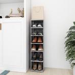 vidaXL Schoenenkast 27,5x27x102 cm bewerkt hout betongrijs, Verzenden, Nieuw