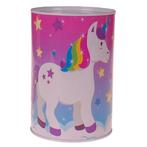 Spaarpot Blik - Eenhoorn Unicorn Sterren Wolken - Roze&Blauw, Ophalen of Verzenden, Nieuw