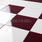 Wandtegels rojo burdeos bordeau rood glans 15x15 wandtegel, Nieuw, Ophalen of Verzenden, 10 m² of meer, Wandtegels