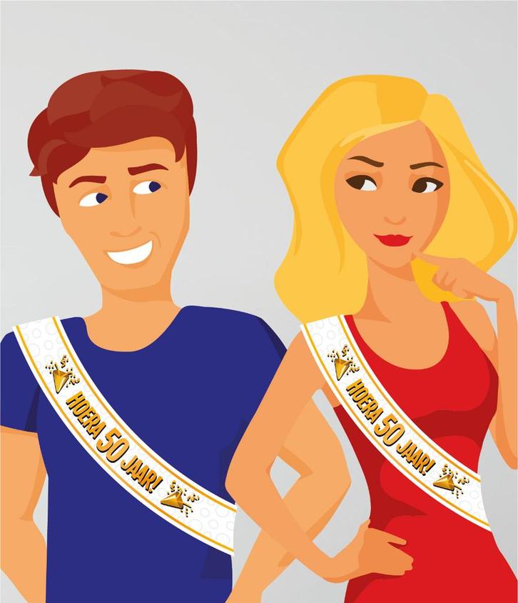 Party Sjerp Hoera 50 Jaar, Kleding | Dames, Carnavalskleding en Feestkleding, Nieuw, Ophalen of Verzenden