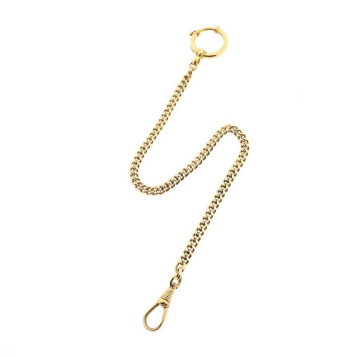Vintage gouden horlogeketting; Chatelaine (voor aan een z..., Sieraden, Tassen en Uiterlijk, Antieke sieraden, Goud, Ophalen of Verzenden