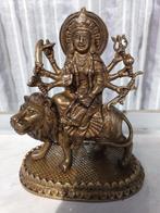 sculptuur, Durga sobre Leon - 25 cm - Brons, Antiek en Kunst
