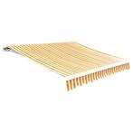 vidaXL Luifeldoek 6x3 m canvas zonnebloemgeel en wit, Verzenden, Nieuw