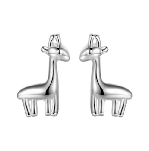 Giraffe oorbellen - 925 Sterling zilver, Sieraden, Tassen en Uiterlijk, Oorbellen, Knopjes of Stekers, Zilver, Nieuw, Zilver, Verzenden