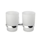 Dubbele Bekerhouder Sapho Rumba Hangend Chroom / Melkglas, Ophalen of Verzenden, Nieuw