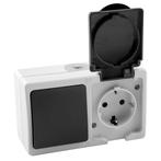 Stopcontact + schakelaar waterdicht - Opbouw, Ophalen of Verzenden, Nieuw