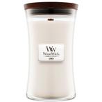 WoodWick Linen Large Candle - 611gr, Ophalen of Verzenden, Nieuw, Overige typen
