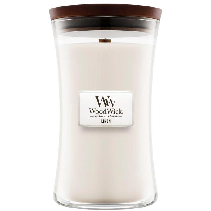 WoodWick Linen Large Candle - 611gr, Sieraden, Tassen en Uiterlijk, Uiterlijk | Haarverzorging, Overige typen, Nieuw, Ophalen of Verzenden