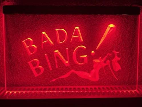 Bada Bing Badabing neon bord lamp LED  verlichting lichtbak, Verzamelen, Merken en Reclamevoorwerpen, Nieuw, Verzenden