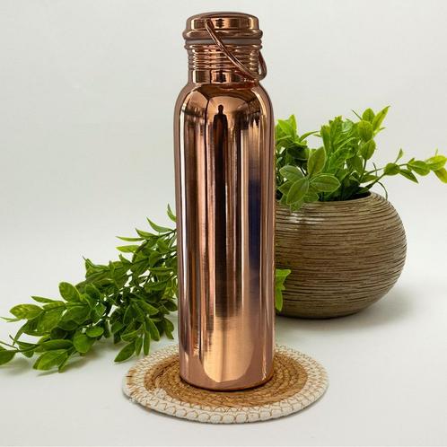 Puur koperen waterfles gepolijst met handgreep ± 950 ml (330, Sport en Fitness, Gezondheidsproducten en Wellness, Nieuw