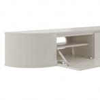 Aura curved TV-Meubel zwevend beige 280 cm, Huis en Inrichting, Ophalen of Verzenden, Nieuw