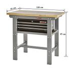 Professionele werkbank 100 cm met hardhouten blad en, Doe-het-zelf en Verbouw, Werkbanken, Ophalen of Verzenden, Nieuw