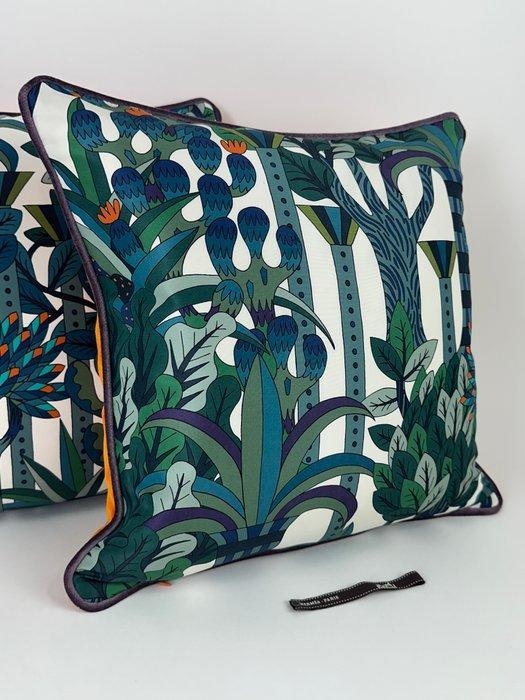 HERMÈS | Jardin d’Osier | Emeraud - Kussen (2), Antiek en Kunst, Curiosa en Brocante