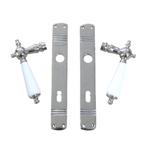 Retro Style deurbeslag set nikkel - deurknoppen met, Ophalen of Verzenden, Nieuw