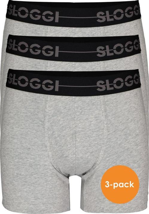 sloggi - Maat XL - men Go Heren Short 3-pack - Licht Grijs, Kleding | Heren, Ondergoed, Verzenden