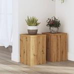vidaXL Plantenstandaards 2 st 20x20x30 cm hout artisanaal, Verzenden, Nieuw