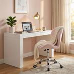 Bureaustoel Velvet Roze | Ergonomisch | Premium | OP=OP, Nieuw, Ophalen of Verzenden, Roze, Bureaustoel