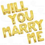 Ballonnen set Will You Marry Me goud of rose goud of zilver, Verzenden, Nieuw, Versiering, Valentijn of Romantisch