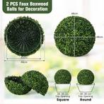 2 Stuks Buxusbol 48 cm UV-Bestendig Kunstplant Decoratieve B, Huis en Inrichting, Woonaccessoires | Kunstplanten en Kunstbloemen