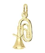 Gouden Tuba ketting hanger, Verzenden, Nieuw