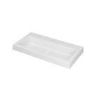 DOCK Wastafel in polystone van kwarts | 80 x 40 x 6, Verzenden, Nieuw, Wastafelkast