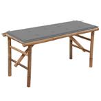 vidaXL Tuinbank inklapbaar met kussen 118 cm bamboe, Tuin en Terras, Tuinbanken, Verzenden, Nieuw, Hout