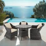 Wicker zitgroep Zürich 3+1 met aluminium frame - grijs, Tuin en Terras, Tuinsets en Loungesets, Verzenden, Nieuw