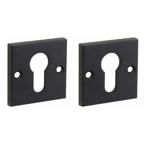 Set van twee PC-Plaatjes Bauhaus mat zwart, Doe-het-zelf en Verbouw, Hang- en Sluitwerk, Nieuw, Ophalen of Verzenden