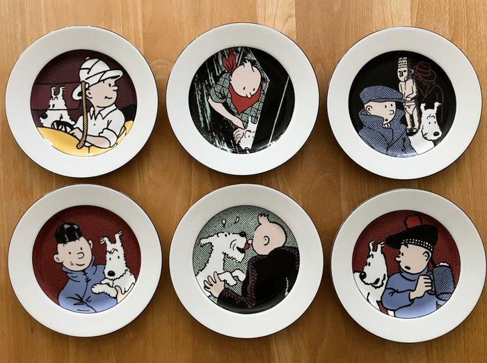 Tintin - 6 porseleinen bord - Axis Paris - 1990, Boeken, Strips | Comics