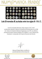 Romeinse Rijk Lote 20 monedas Æ acuñadas entre los siglos, Postzegels en Munten