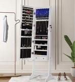 Sieradenkast met Spiegel –LED Verlichting, Slot en 4 Planken, Verzenden, Nieuw